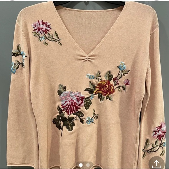 Sweaters - EMBROIDERED TOP